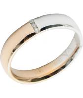 Серебряное обручальное кольцо Graf Кольцов SHN1-4-3f/s с фианитами