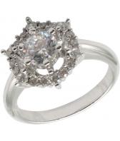 Серебряное кольцо Национальное Достояние SK-SA002R-nd с цирконием