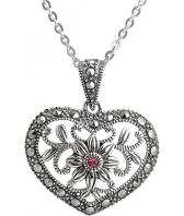 Серебряный кулон AS TJN111 c марказитом, cо Swarovski