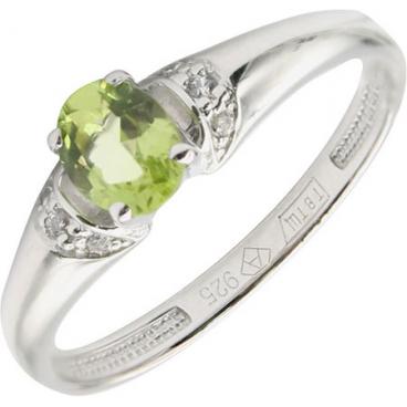 Серебряное кольцо Национальное Достояние 01-0266/00HR-00-nd с хризолитом, фианитами 1 Серебряное кольцо Национальное Достояние 01-0266/00HR-00-nd с хризолитом, фианитами 1