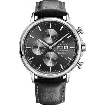 Мужские швейцарские механические наручные часы Edox 01120-3GIN с хронографом 1