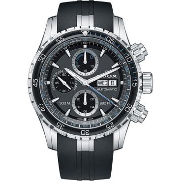 Мужские швейцарские механические наручные часы Edox 01123-3BUCANBUN с хронографом 1