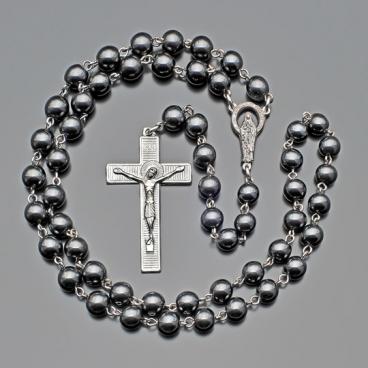 Стальное колье бусы с подвесками Rico La Cara 0167-rlc с гематитом 1