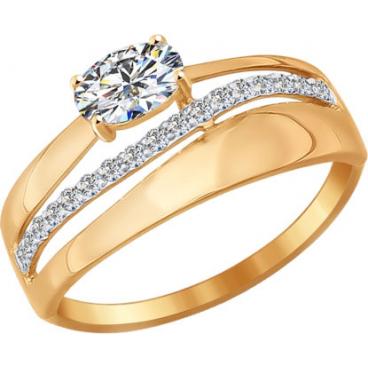 Золотое кольцо SOKOLOV 016935_s с фианитами 1 Золотое кольцо SOKOLOV 016935_s с фианитами 1