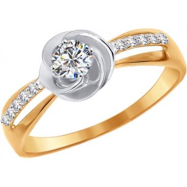Золотое кольцо SOKOLOV 016959_s с фианитами 1 Золотое кольцо SOKOLOV 016959_s с фианитами 1