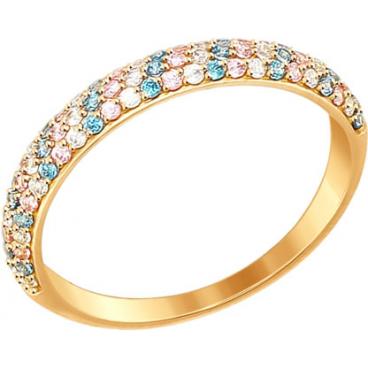 Золотое кольцо SOKOLOV 017382_s с фианитами 1 Золотое кольцо SOKOLOV 017382_s с фианитами 1