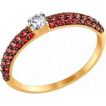 Золотое кольцо SOKOLOV 017386_s с фианитами 1 Золотое кольцо SOKOLOV 017386_s с фианитами 1