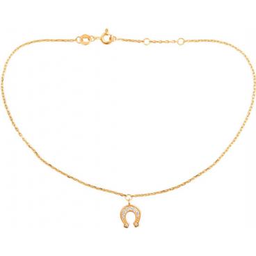 Золотой браслет цепь Эстет 01B112195 с фианитами 1 Золотой браслет цепь Эстет 01B112195 с фианитами 1