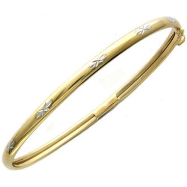 Золотой жесткий браслет Эстет 01B731031 1 Золотой жесткий браслет Эстет 01B731031 1