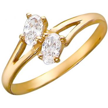 Золотое кольцо Эстет 01K110633 с фианитами 1 Золотое кольцо Эстет 01K110633 с фианитами 1