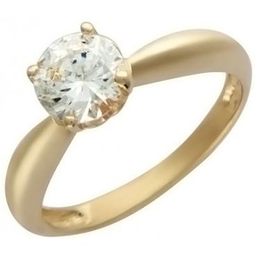 Золотое помолвочное кольцо Эстет 01K114544 с фианитом 1 Золотое помолвочное кольцо Эстет 01K114544 с фианитом 1