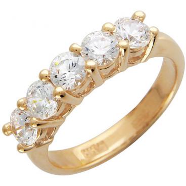 Золотое кольцо Эстет 01K115186 с фианитами 1 Золотое кольцо Эстет 01K115186 с фианитами 1