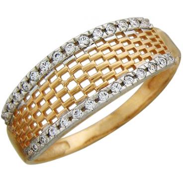 Золотое кольцо Эстет 01K115488 с фианитами 1 Золотое кольцо Эстет 01K115488 с фианитами 1