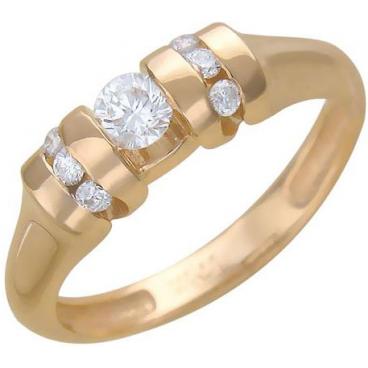 Золотое кольцо Эстет 01K115530 с фианитами 1 Золотое кольцо Эстет 01K115530 с фианитами 1