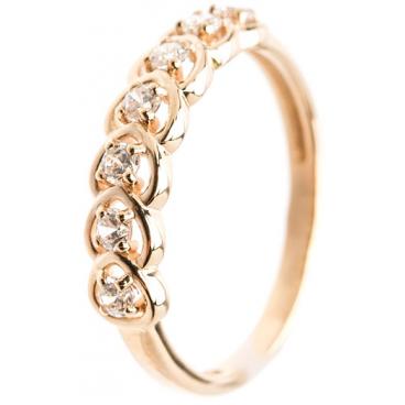 Золотое кольцо Эстет 01K115582 с фианитами 1 Золотое кольцо Эстет 01K115582 с фианитами 1