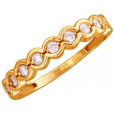 Золотое наборное кольцо Эстет 01K116920 с фианитами 1 Золотое наборное кольцо Эстет 01K116920 с фианитами 1