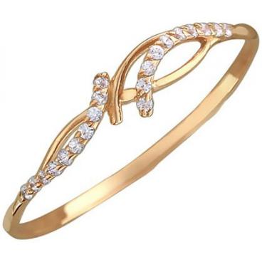 Золотое кольцо Эстет 01K117383 с фианитами 1 Золотое кольцо Эстет 01K117383 с фианитами 1