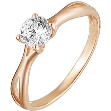 Золотое помолвочное кольцо Эстет 01K118530 с фианитом 1 Золотое помолвочное кольцо Эстет 01K118530 с фианитом 1