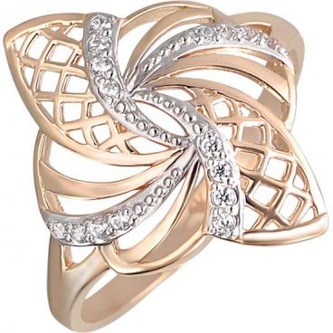 Золотое кольцо Эстет 01K118925 с фианитами 1 Золотое кольцо Эстет 01K118925 с фианитами 1