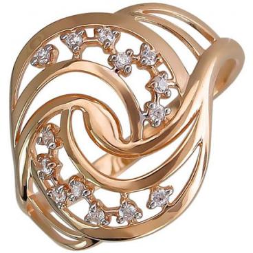 Золотое кольцо Эстет 01K118945 с фианитами 1 Золотое кольцо Эстет 01K118945 с фианитами 1