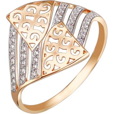 Золотое кольцо Эстет 01K119178 с фианитами 1 Золотое кольцо Эстет 01K119178 с фианитами 1