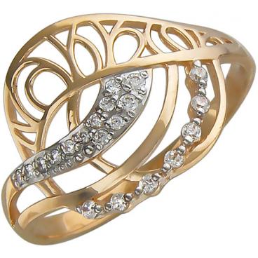 Золотое кольцо Эстет 01K119557 с фианитом 1 Золотое кольцо Эстет 01K119557 с фианитом 1