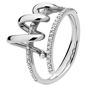 Кольцо из белого золота ESTET Moscow 01K1211615 с фианитами Swarovski 1 Кольцо из белого золота ESTET Moscow 01K1211615 с фианитами Swarovski 1