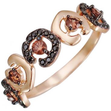 Золотое кольцо Эстет 01K217600 с фианитами 1 Золотое кольцо Эстет 01K217600 с фианитами 1