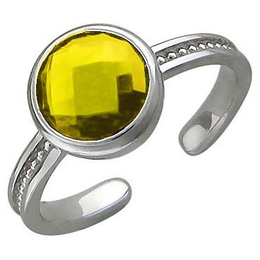 Серебряное кольцо Эстет 01K258035YE с ювелирным стеклом 1 Серебряное кольцо Эстет 01K258035YE с ювелирным стеклом 1