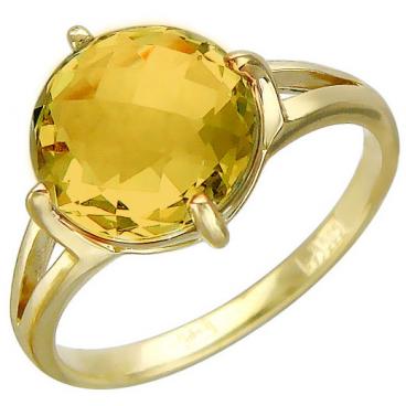 Золотое кольцо Эстет 01K336270 с цитрином 1 Золотое кольцо Эстет 01K336270 с цитрином 1