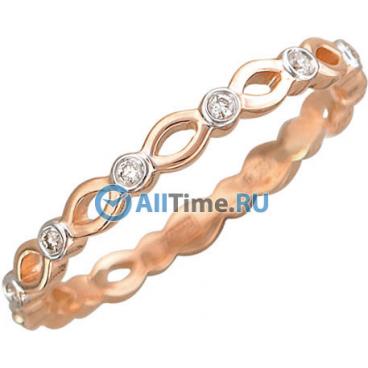 Золотое наборное кольцо Эстет 01K617410 с бриллиантами 1 Золотое наборное кольцо Эстет 01K617410 с бриллиантами 1