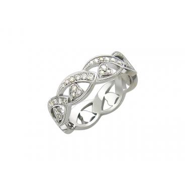 Кольцо из белого золота Эстет 01K676569 с бриллиантами 1 Кольцо из белого золота Эстет 01K676569 с бриллиантами 1