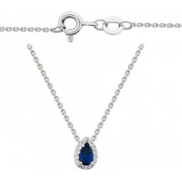 Серебряное колье Эстет 01L250988-2 c фианитом, cо шпинелью 1 Серебряное колье Эстет 01L250988-2 c фианитом, cо шпинелью 1