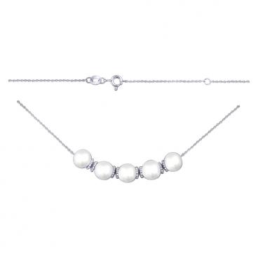 Колье цепь из белого золота Эстет 01L321502-1 с жемчугом 1 Колье цепь из белого золота Эстет 01L321502-1 с жемчугом 1