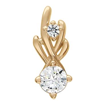 Золотой кулон Эстет 01P116081 c фианитом 1 Золотой кулон Эстет 01P116081 c фианитом 1