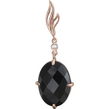 Золотой кулон Эстет 01P4110119-1 c агатом, фианитом 1