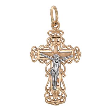 Золотой православный крестик с распятием Эстет 01R060572 1 Золотой православный крестик с распятием Эстет 01R060572 1