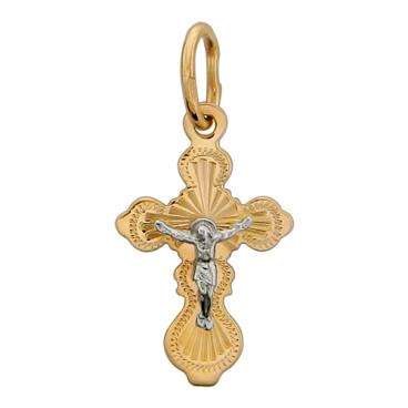 Золотой православный крестик с распятием Эстет 01R760639 1 Золотой православный крестик с распятием Эстет 01R760639 1