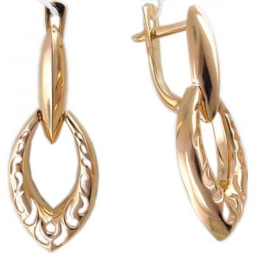 Золотые серьги Эстет 01S0310517 1 Золотые серьги Эстет 01S0310517 1