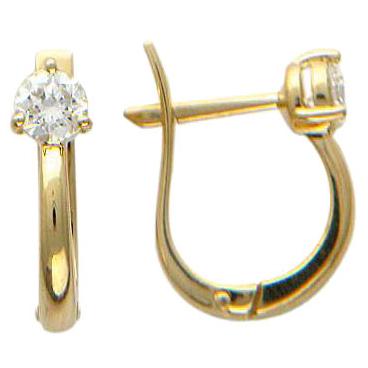 Золотые серьги Эстет 01S134699 с фианитами 1 Золотые серьги Эстет 01S134699 с фианитами 1