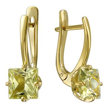 Золотые серьги Эстет 01S238137 с наноситалами 1