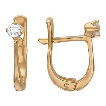 Золотые серьги Эстет 01S612010 с бриллиантами 1 Золотые серьги Эстет 01S612010 с бриллиантами 1