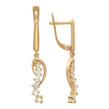 Золотые серьги Эстет 01S613830 с бриллиантами 1 Золотые серьги Эстет 01S613830 с бриллиантами 1