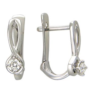 Серьги из белого золота Эстет 01S626729 с бриллиантами 1 Серьги из белого золота Эстет 01S626729 с бриллиантами 1