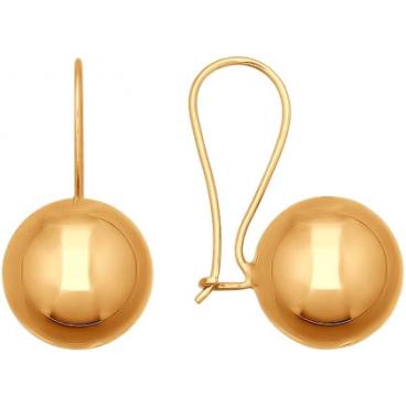 Золотые серьги шарики SOKOLOV 026788_s 1 Золотые серьги шарики SOKOLOV 026788_s 1
