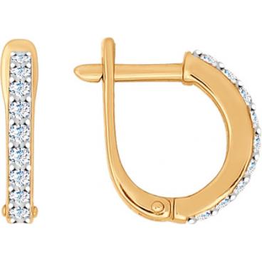 Золотые серьги SOKOLOV 026950_s с фианитами 1 Золотые серьги SOKOLOV 026950_s с фианитами 1