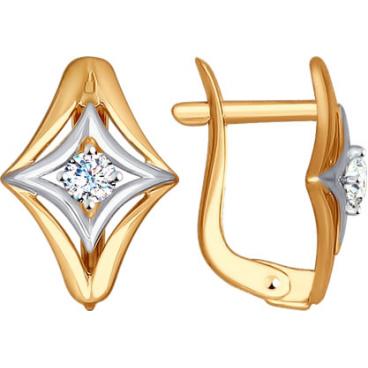 Золотые серьги SOKOLOV 027209_s с фианитами 1 Золотые серьги SOKOLOV 027209_s с фианитами 1