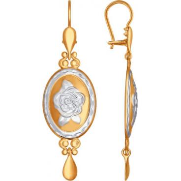 Золотые длинные серьги SOKOLOV 027356_s 1 Золотые длинные серьги SOKOLOV 027356_s 1