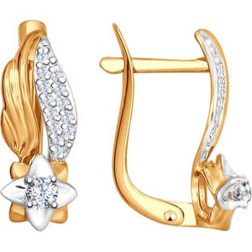 Золотые серьги SOKOLOV 027512_s с фианитами 1 Золотые серьги SOKOLOV 027512_s с фианитами 1