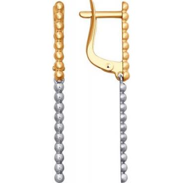 Золотые длинные серьги SOKOLOV 027642_s 1 Золотые длинные серьги SOKOLOV 027642_s 1